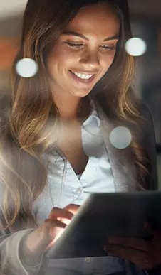 Woman using tablet